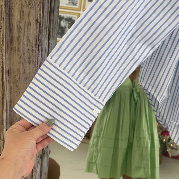 Blue Striped Button Down Shirt - Picture 4 of 5